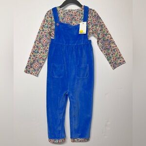 Baby Boden Blue Kids Overall and Shirt Set